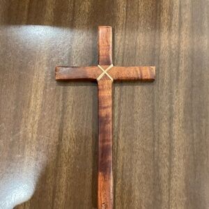 Hawaiian Koa Wood 9” Cross Wall Hawaii Wedding Faith Religious Christian